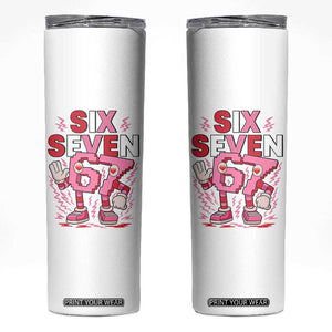 67 Valentines Skinny Tumbler Funny Six Seven Brainrot Meme TS14 White Print Your Wear