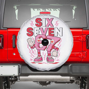 67 Valentines Spare Tire Cover Funny Six Seven Brainrot Meme TS14 White Print Your Wear