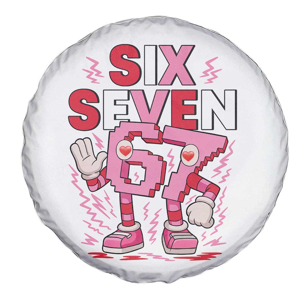 67 Valentines Spare Tire Cover Funny Six Seven Brainrot Meme TS14 Print Your Wear