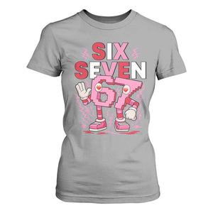 67 Valentines T Shirt For Women Funny Six Seven Brainrot Meme TS14 Sport Gray Print Your Wear