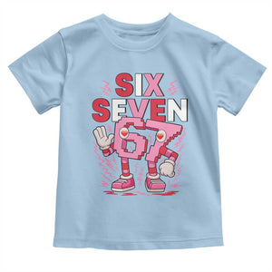 67 Valentines Toddler T Shirt Funny Six Seven Brainrot Meme TS14 Light Blue Print Your Wear
