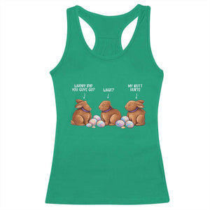 Funny Easter Bunny Racerback Tank Top Where Did You Guys Go Chocolate TS14 Irish Green Print Your Wear