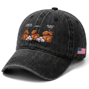 Funny Easter Bunny Washed Cotton Baseball Cap Where Did You Guys Go Chocolate TS14 Print Your Wear