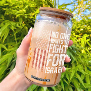 No One Wants To Fight For Israel Glass Can Vintage American Flag Anti War Freedom First TS14 Black Print Your Wear