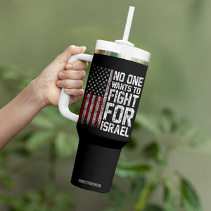 No One Wants To Fight For Israel Tumbler With Handle Vintage American Flag Anti War Freedom First TS14 Print Your Wear