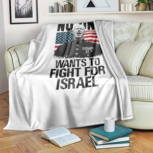 No One Wants To Fight For Israel Throw Blanket Marine Veteran American Freedom TS14 Print Your Wear