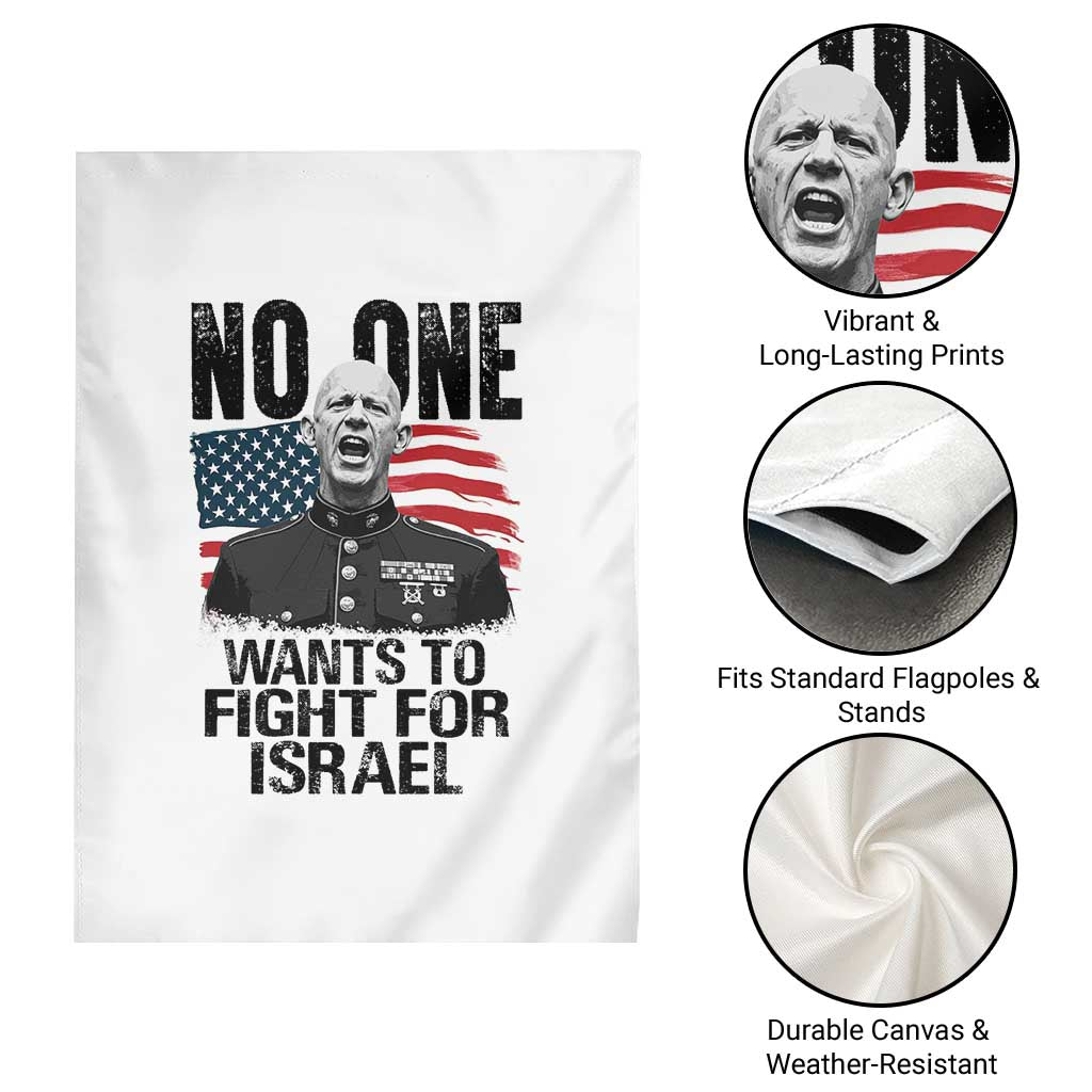 No One Wants To Fight For Israel Garden Flag Marine Veteran American Freedom TS14 Print Your Wear