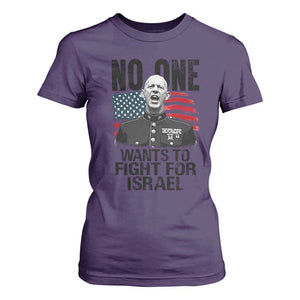 No One Wants To Fight For Israel T Shirt For Women Marine Veteran American Freedom TS14 Purple Print Your Wear