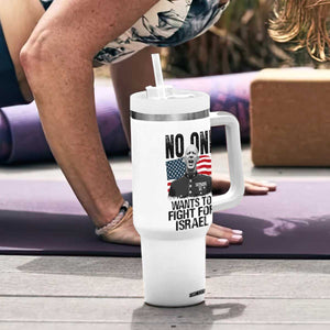No One Wants To Fight For Israel Tumbler With Handle Marine Veteran American Freedom TS14 Print Your Wear