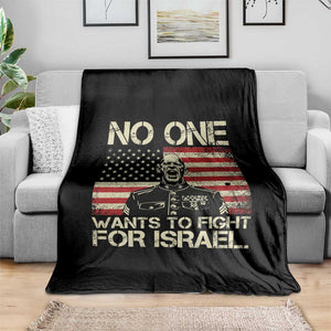 No One Wants To Fight For Israel Throw Blanket America First Anti War Marine Veteran TS14 Print Your Wear