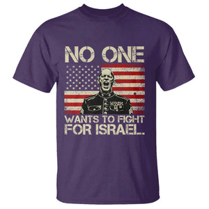 No One Wants To Fight For Israel T Shirt America First Anti War Marine Veteran TS14 Purple Print Your Wear