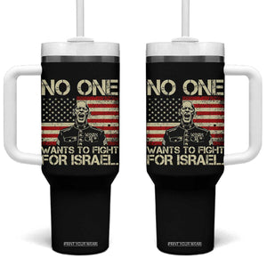 No One Wants To Fight For Israel Tumbler With Handle America First Anti War Marine Veteran TS14 One Size: 40 oz Black Print Your Wear