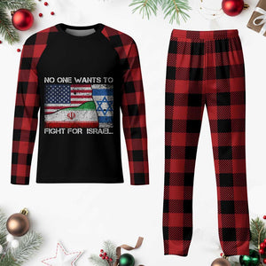 No One Wants To Fight For Israel Plaid Pajama Set Marine Veteran Freedom Statement TS14 Buffalo Plaid Print Your Wear