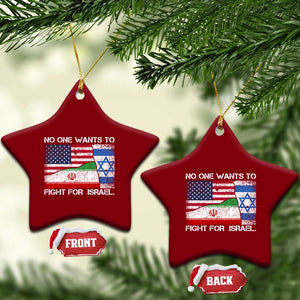 No One Wants To Fight For Israel Ceramic Ornament Marine Veteran Freedom Statement TS14 Print Your Wear