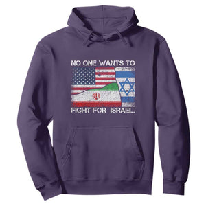 No One Wants To Fight For Israel Hoodie Marine Veteran Freedom Statement TS14 Purple Print Your Wear