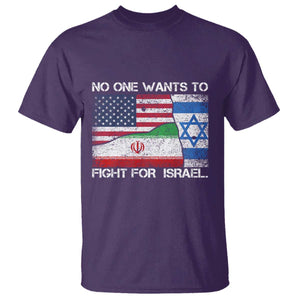 No One Wants To Fight For Israel T Shirt Marine Veteran Freedom Statement TS14 Purple Print Your Wear
