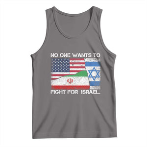 No One Wants To Fight For Israel Tank Top Marine Veteran Freedom Statement TS14 Deep Heather Print Your Wear