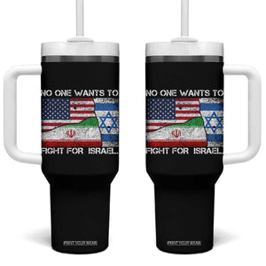 No One Wants To Fight For Israel Tumbler With Handle Marine Veteran Freedom Statement TS14 One Size: 40 oz Black Print Your Wear