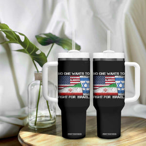 No One Wants To Fight For Israel Tumbler With Handle Marine Veteran Freedom Statement TS14 Print Your Wear