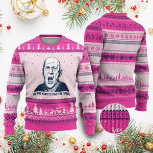 No One Wants To Fight For Israel Ugly Christmas Sweater Marine Veteran America First Anti War TS14 Hot Pink Print Your Wear