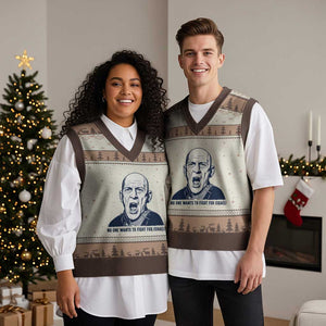 No One Wants To Fight For Israel V-Neck Knit Sweater Vest Marine Veteran America First Anti War TS14 Mocha Mousse Print Your Wear