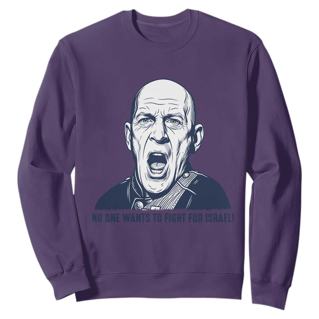 No One Wants To Fight For Israel Sweatshirt Marine Veteran America First Anti War TS14 Purple Print Your Wear