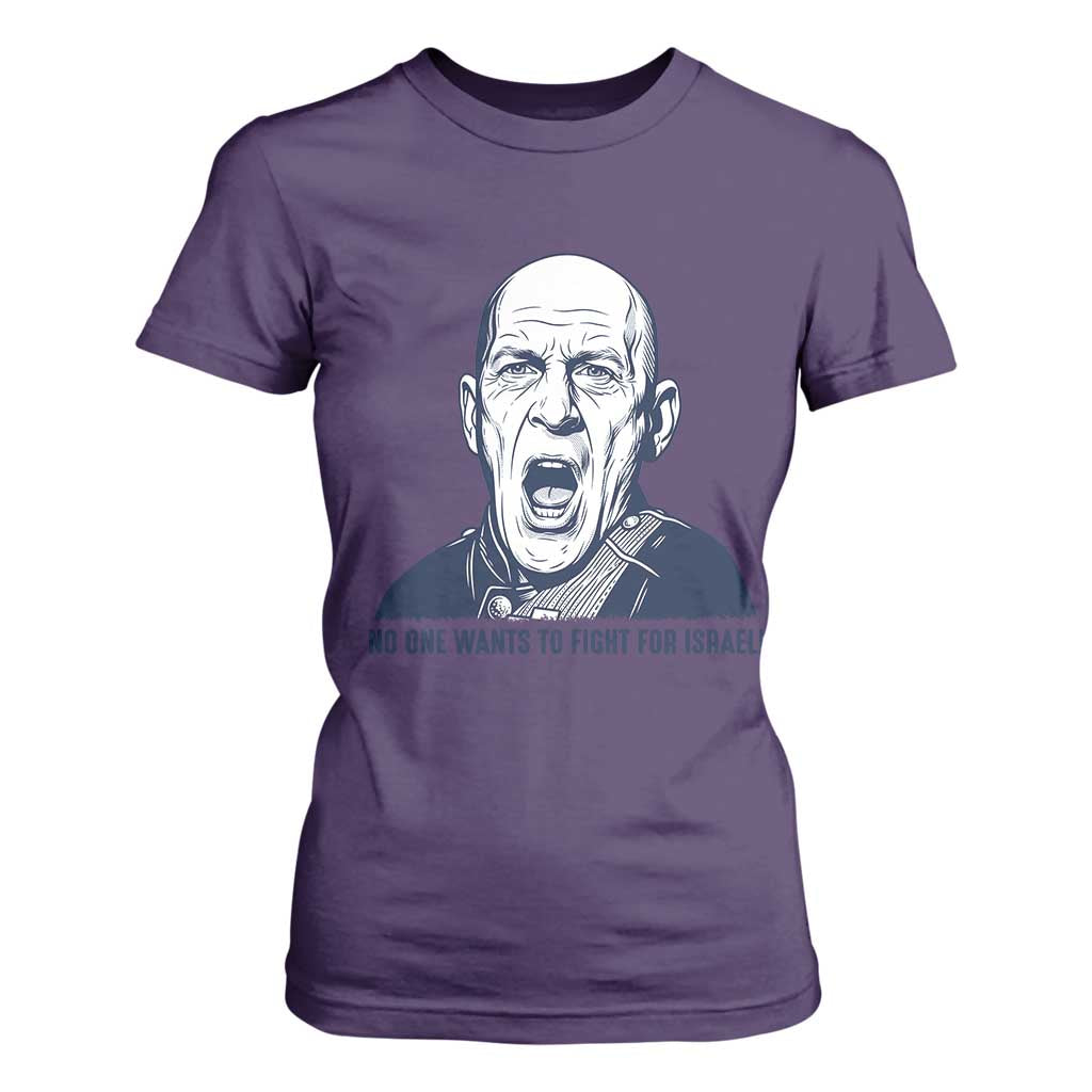 No One Wants To Fight For Israel T Shirt For Women Marine Veteran America First Anti War TS14 Purple Print Your Wear
