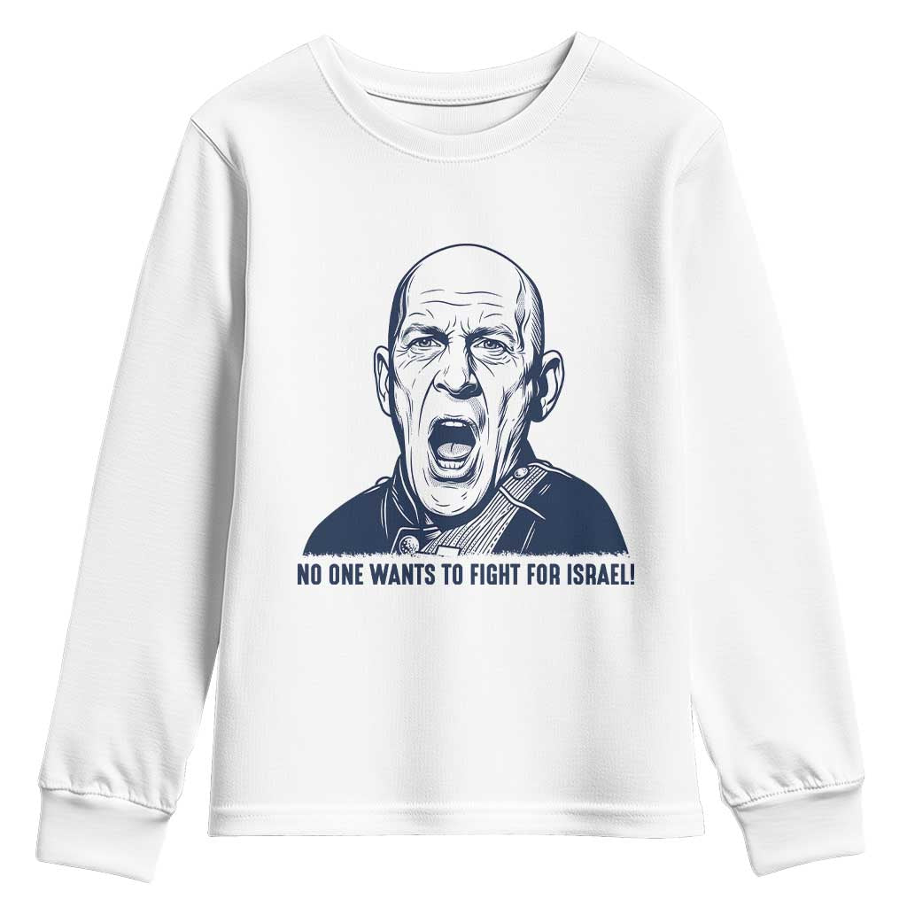 No One Wants To Fight For Israel Youth Sweatshirt Marine Veteran America First Anti War TS14 White Print Your Wear