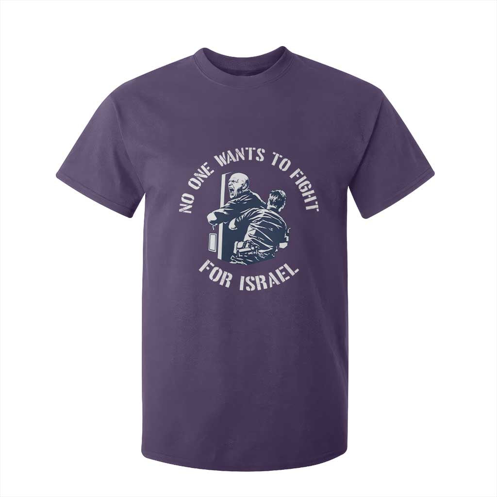 No One Wants To Fight For Israel T Shirt For Kid Marine Veteran Anti War America First Statement TS14 Purple Print Your Wear