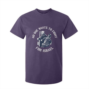 No One Wants To Fight For Israel T Shirt For Kid Marine Veteran Anti War America First Statement TS14 Purple Print Your Wear