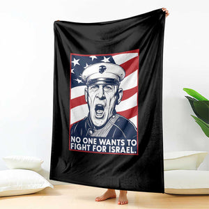 No One Wants To Fight For Israel Throw Blanket US Marine Veteran Anti War TS14 Print Your Wear
