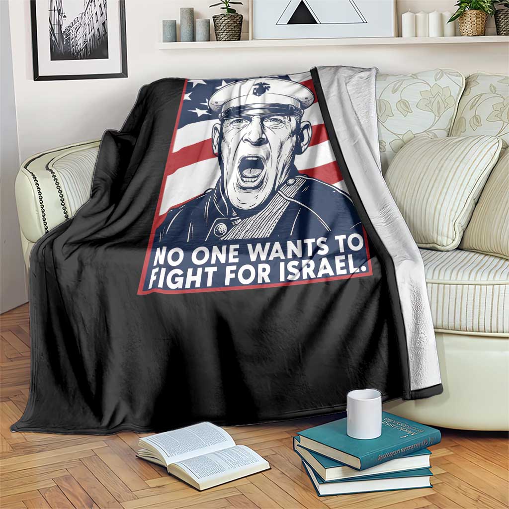 No One Wants To Fight For Israel Throw Blanket US Marine Veteran Anti War TS14 Print Your Wear