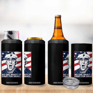 No One Wants To Fight For Israel 4 in 1 Can Cooler Tumbler US Marine Veteran Anti War TS14 Print Your Wear