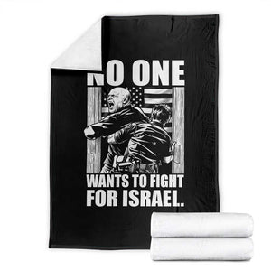 No One Wants To Fight For Israel Throw Blanket US Marine Veteran Anti War America First TS14 Black Print Your Wear