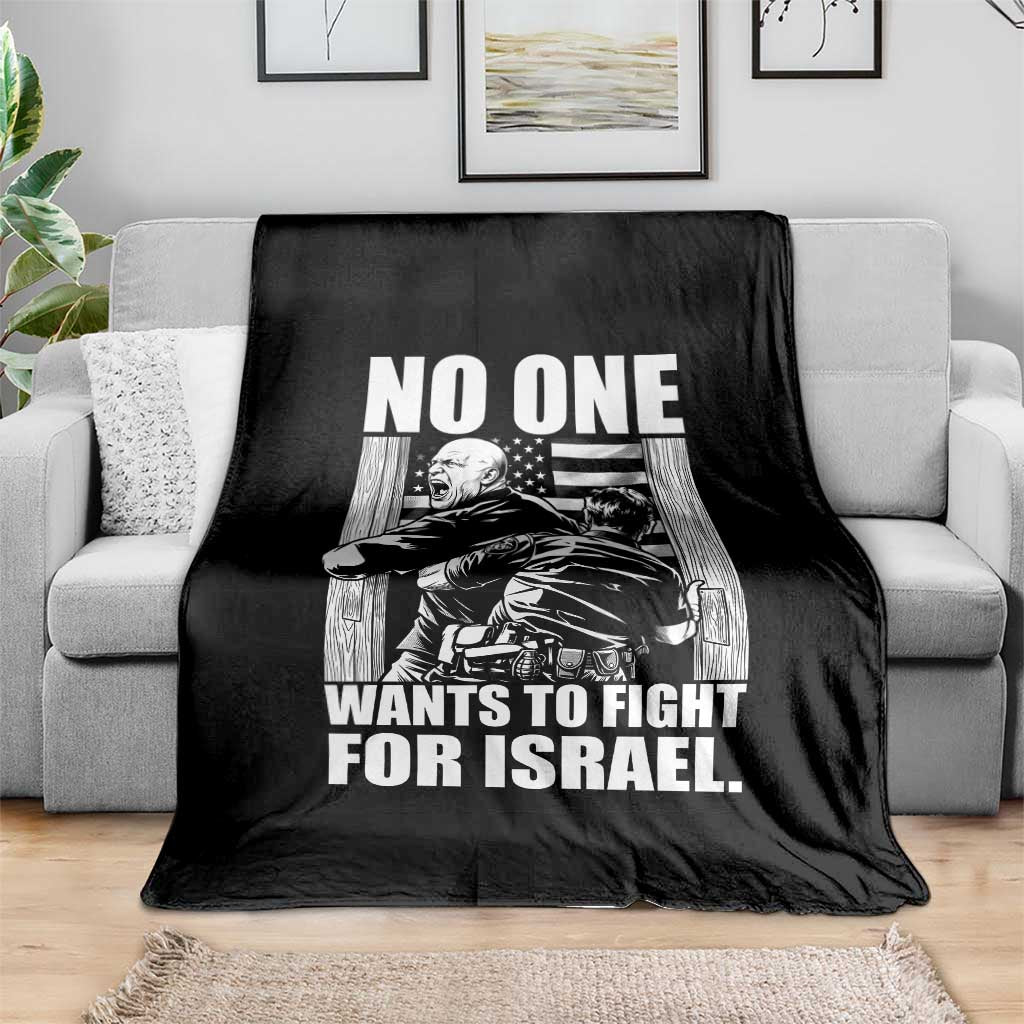 No One Wants To Fight For Israel Throw Blanket US Marine Veteran Anti War America First TS14 Print Your Wear