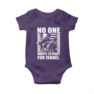 No One Wants To Fight For Israel Baby Onesie US Marine Veteran Anti War America First TS14 Purple Print Your Wear