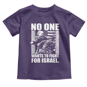 No One Wants To Fight For Israel Toddler T Shirt US Marine Veteran Anti War America First TS14 Purple Print Your Wear