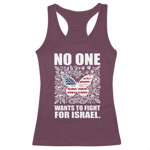 No One Wants To Fight For Israel Racerback Tank Top America First Anti War TS14 Maroon Print Your Wear