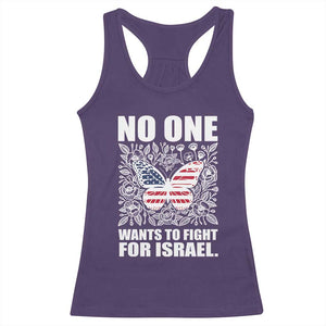 No One Wants To Fight For Israel Racerback Tank Top America First Anti War TS14 Purple Print Your Wear