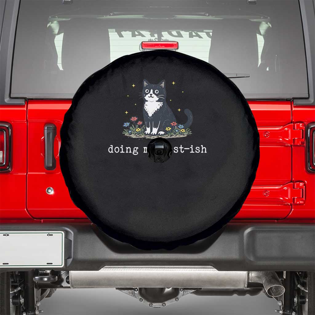 Doing My Best-ish Spare Tire Cover Funny Cat Sarcastic Joke TS14 Black Print Your Wear