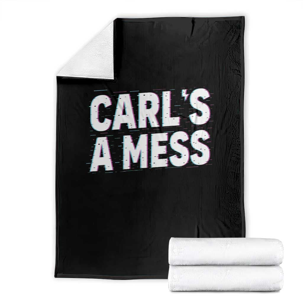 Carl's a Mess Throw Blanket Funny Reality TV TS14 Black Print Your Wear