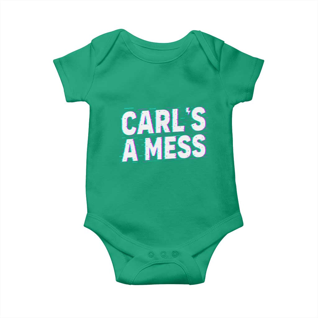Carl's a Mess Baby Onesie Funny Reality TV TS14 Irish Green Print Your Wear