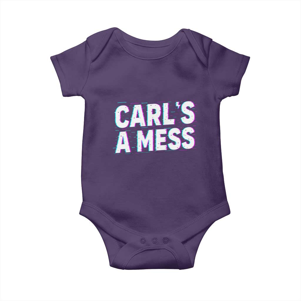 Carl's a Mess Baby Onesie Funny Reality TV TS14 Purple Print Your Wear