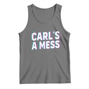 Carl's a Mess Tank Top Funny Reality TV TS14 Black Heather Print Your Wear