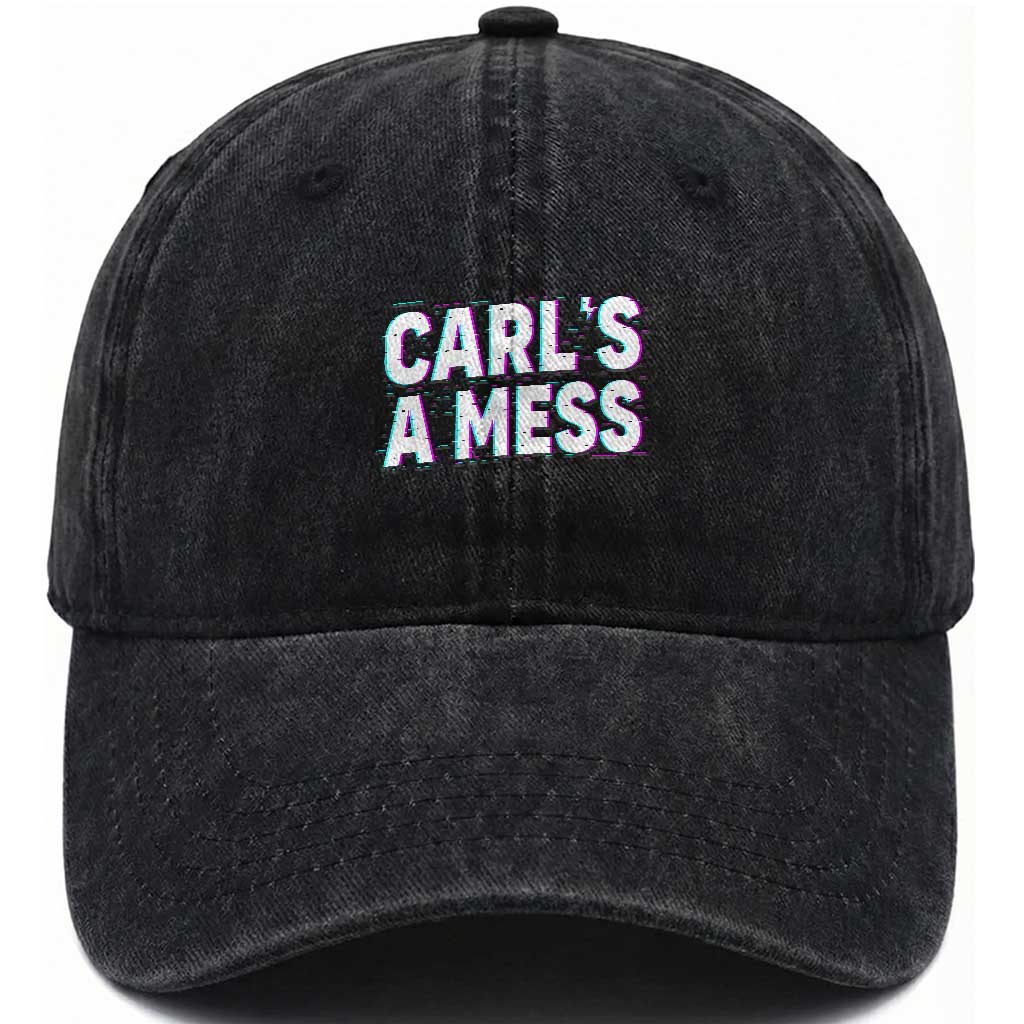 Carl's a Mess Washed Cotton Baseball Cap Funny Reality TV TS14 Print Your Wear