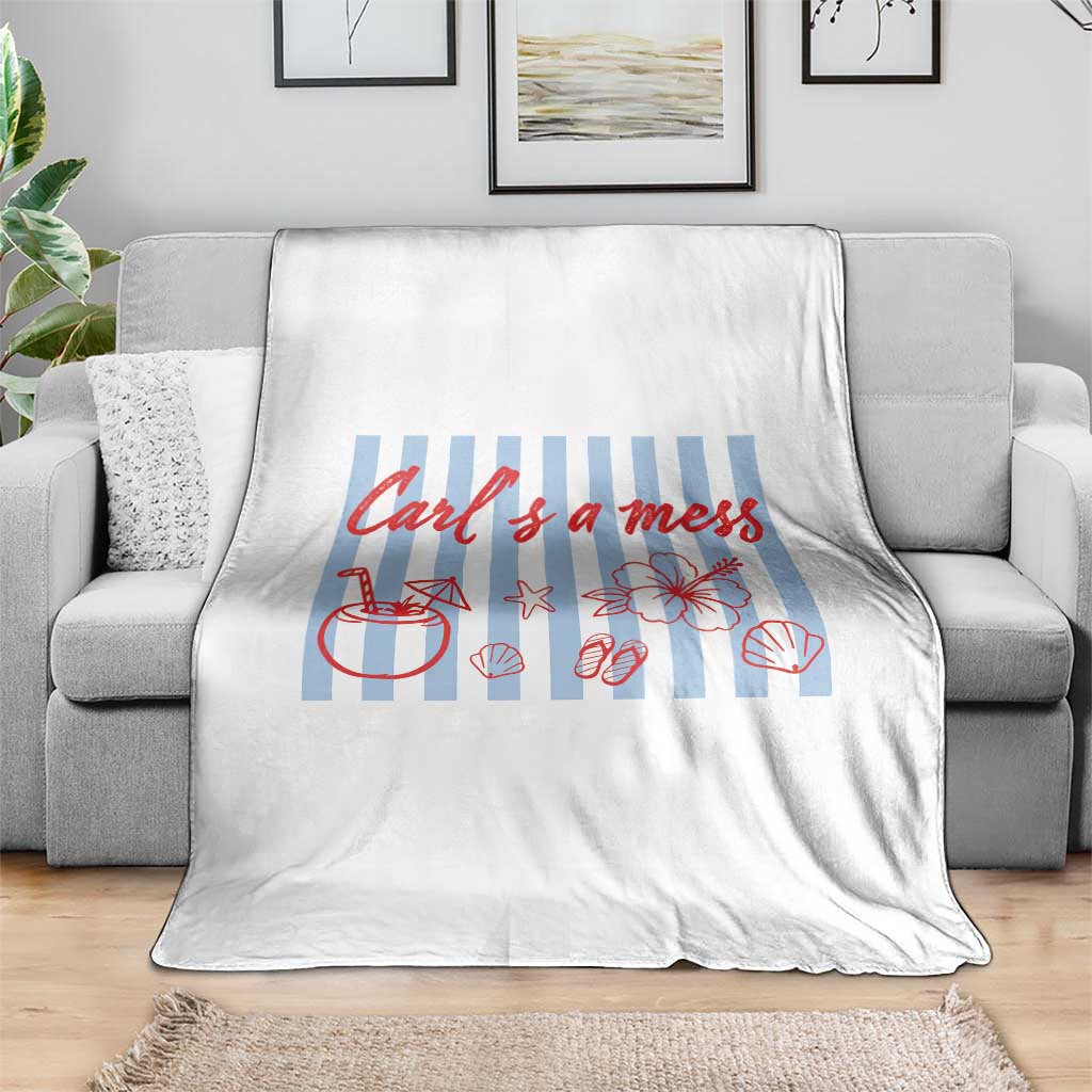 Carl's a Mess Throw Blanket Viral Sarcastic Reality TV TS14 Print Your Wear