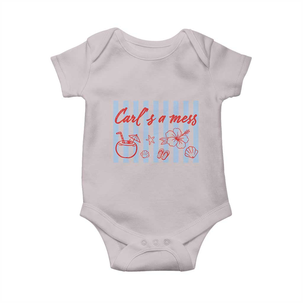 Carl's a Mess Baby Onesie Viral Sarcastic Reality TV TS14 Ice Gray Print Your Wear