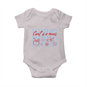 Carl's a Mess Baby Onesie Viral Sarcastic Reality TV TS14 Ice Gray Print Your Wear