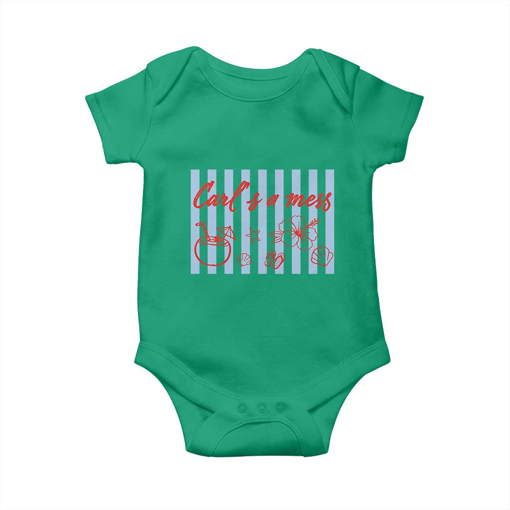 Carl's a Mess Baby Onesie Viral Sarcastic Reality TV TS14 Irish Green Print Your Wear