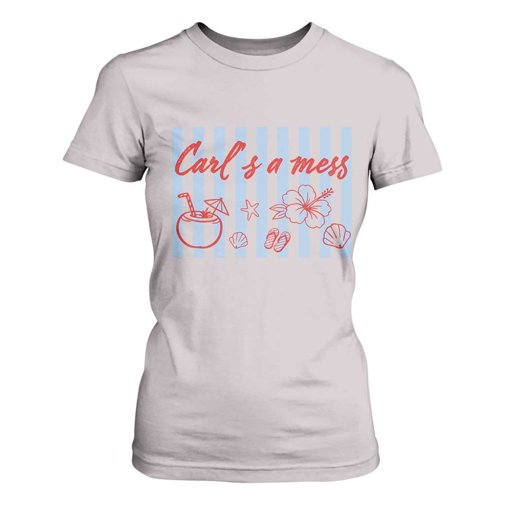 Carl's a Mess T Shirt For Women Viral Sarcastic Reality TV TS14 Ice Gray Print Your Wear